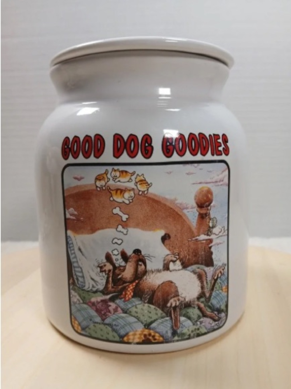 Gary Patterson Dog Dog Goodies Jar Clay Design‎